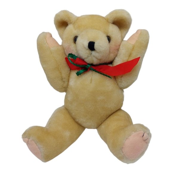 Kel-Toy Co Stuffed Plush Jointed Tan Teddy Bear 11" keltoy - Picture 1 of 8